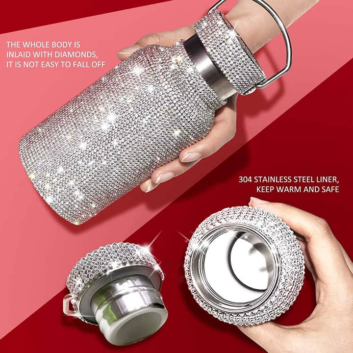 Diamond Water Bottle Bling Rhinestone Stainless Steel for wholesale on Faire11
