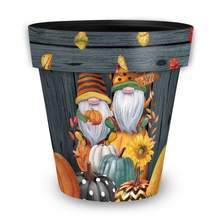 Briarwood Lane - Wholesale Plant Pot - Fall Gnomes Medium Planter0