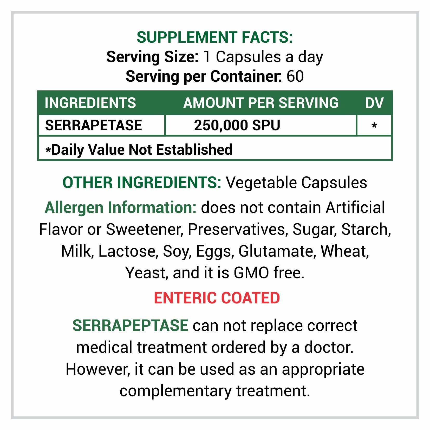FOR LONG LIFE inc. – Engroshandel Kosttilskud og vitaminer – SERRAPEPTASE (250000 SPU) yderst effektivt enzym2