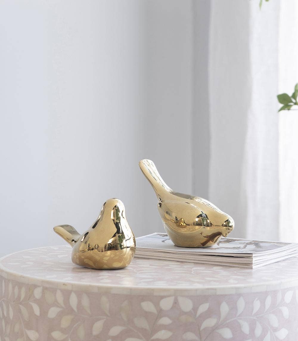 A&B Home Group Inc. - Wholesale Decorative Figurine - S/2 Chirp Bird Accents,Gold5