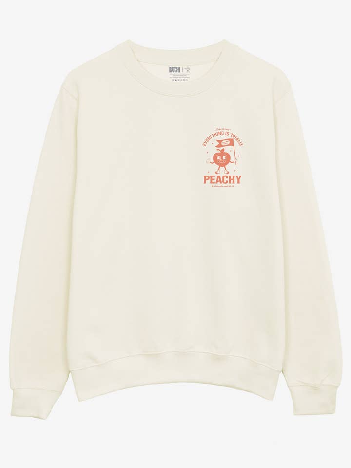 Everything is Peachy Sweatshirt in Vanilla for wholesale by batch1