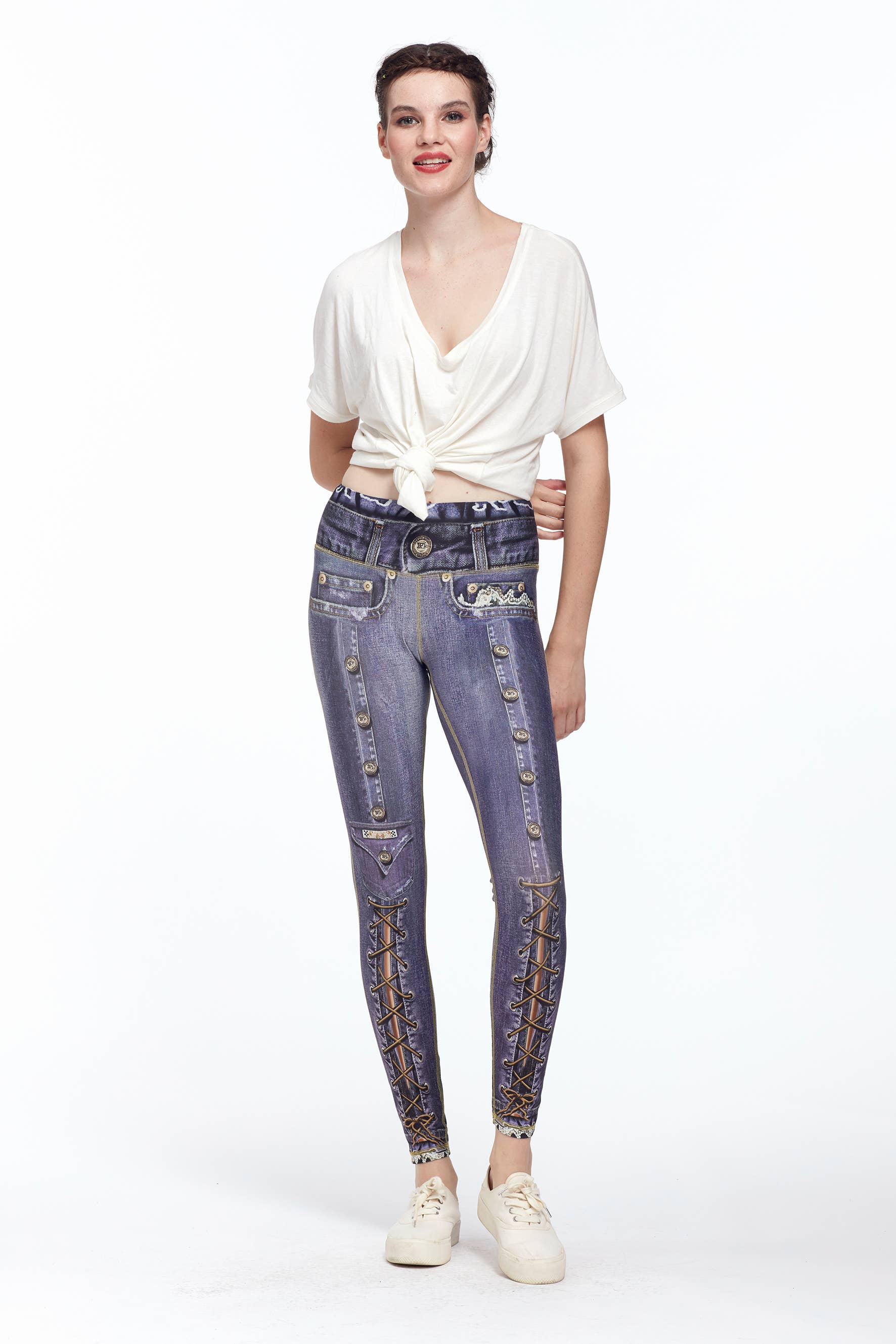 IPNG Design - Wholesale Fashion Leggings - Women's - Denim Print Leggings Sezar - Basic12