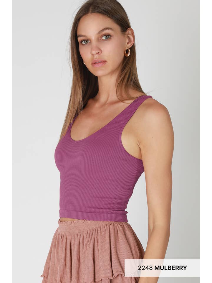 NIKIBIKI - Wholesale Knit Top - Women's - NS8152 - Reversible Ribbed Crop Top4