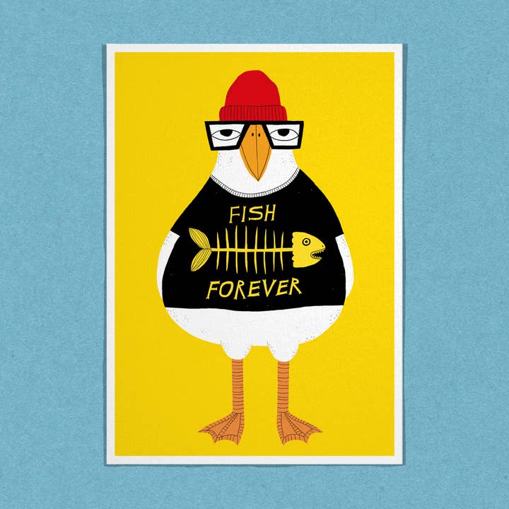 Postcard / Greeting Card - FISH FOREVER - CRT05 for wholesale by Dans Les Dents