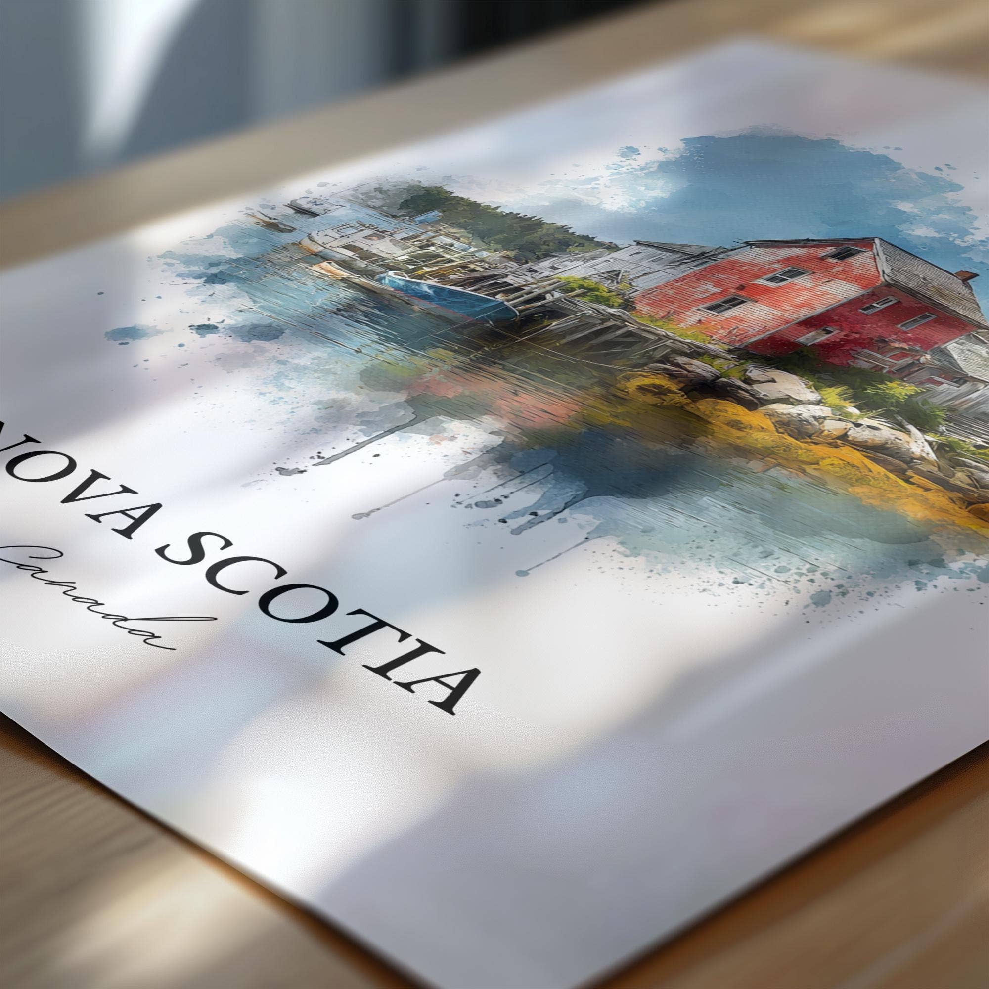 Premium Travel Art - Wholesale Art Print - Nova Scotia Wall Art, Nova Scotia Print, Nova Scotia Watercolor Art, Canada Gift, Canada Travel Print, Travel Poster, Housewarming Gift1