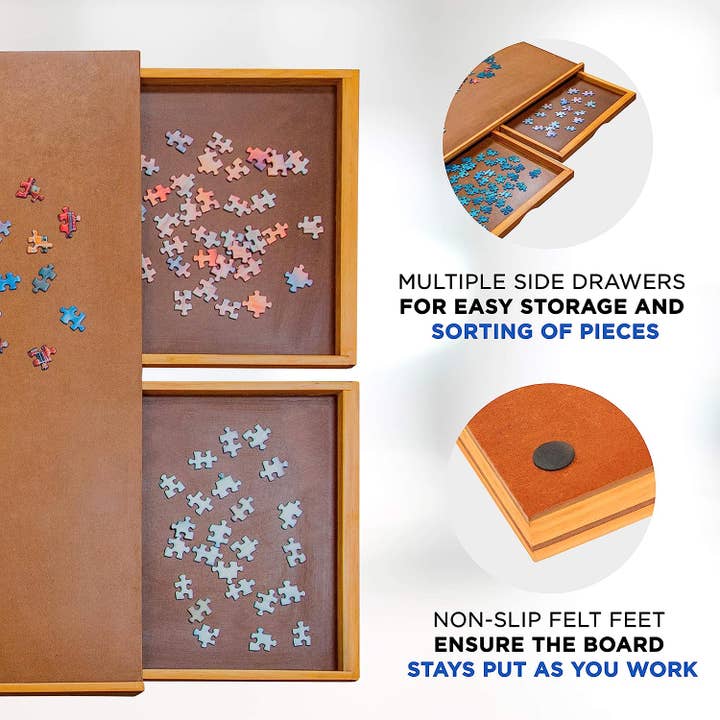 Jumbl - Wholesale Puzzle - Adult - 1500 Piece Puzzle Board, 27” x 35” Wooden Puzzle Table