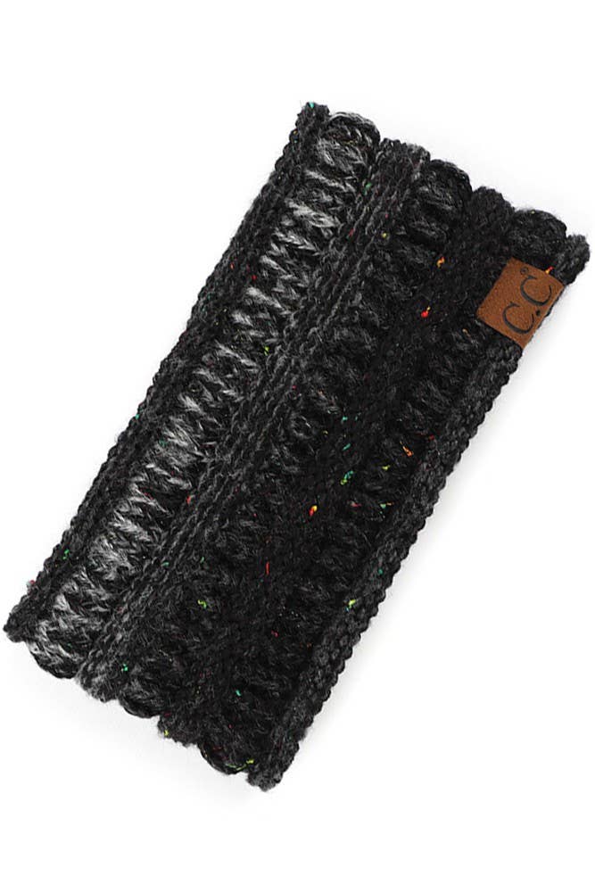 Hana - Wholesale Haarband - Dames - C.C Ombre geribbelde confetti gebreide paardenstaart hoofdband12