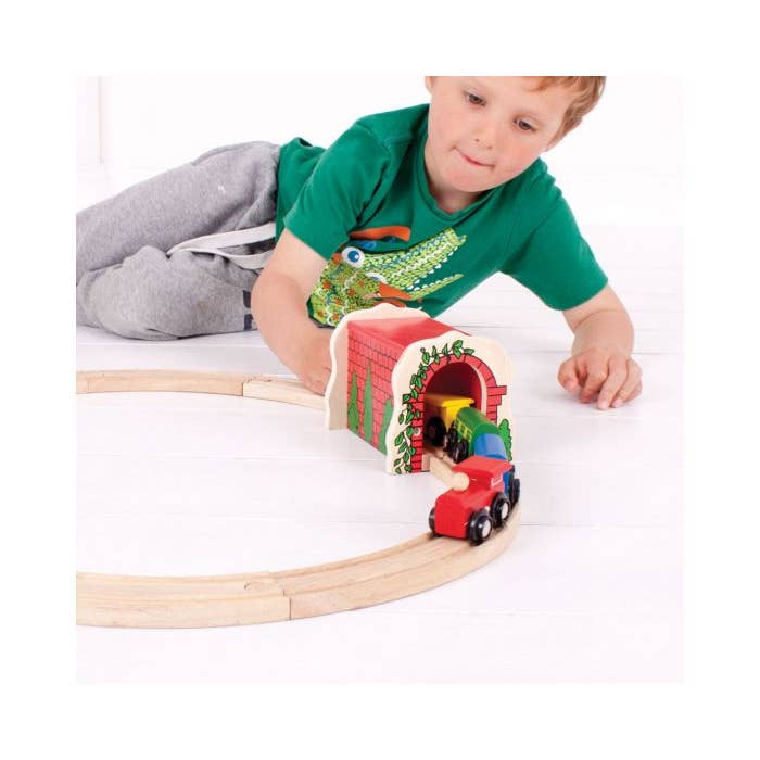 Bigjigs Toys - Wholesale Wood Toy - Kids - Red Brick Tunnel