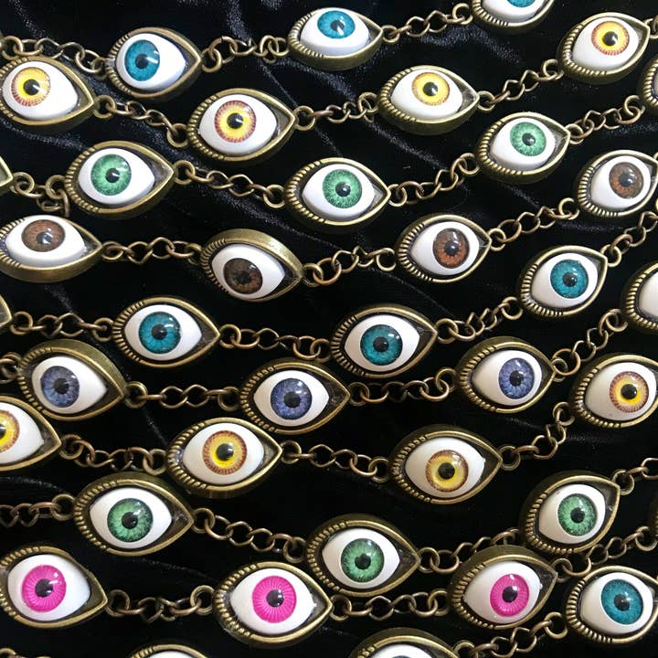 Eyes Around Choker- 6 colors- 2 sizes for wholesale by Odyssey & Oddities