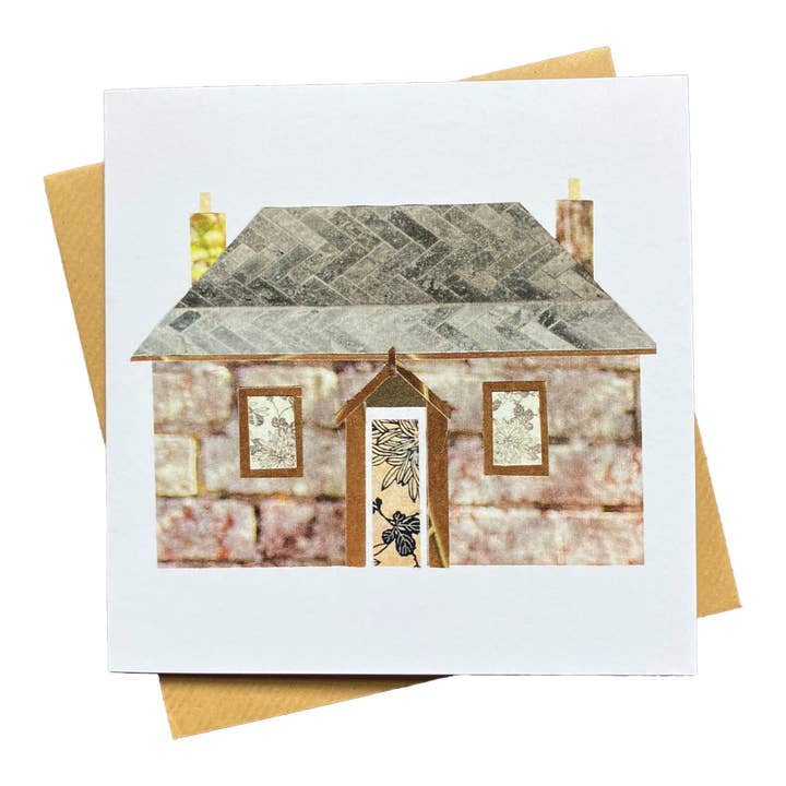 Tiled Cottage Architecture Greetings Card for wholesale by Soodle Street Studio