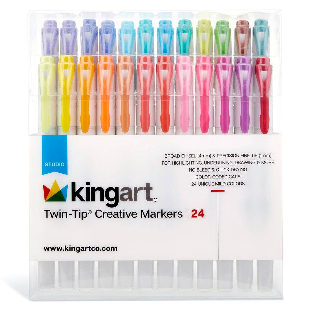 KINGART - Wholesale Highlighter - Twin-Tip™ Highlighters 24 Colors3