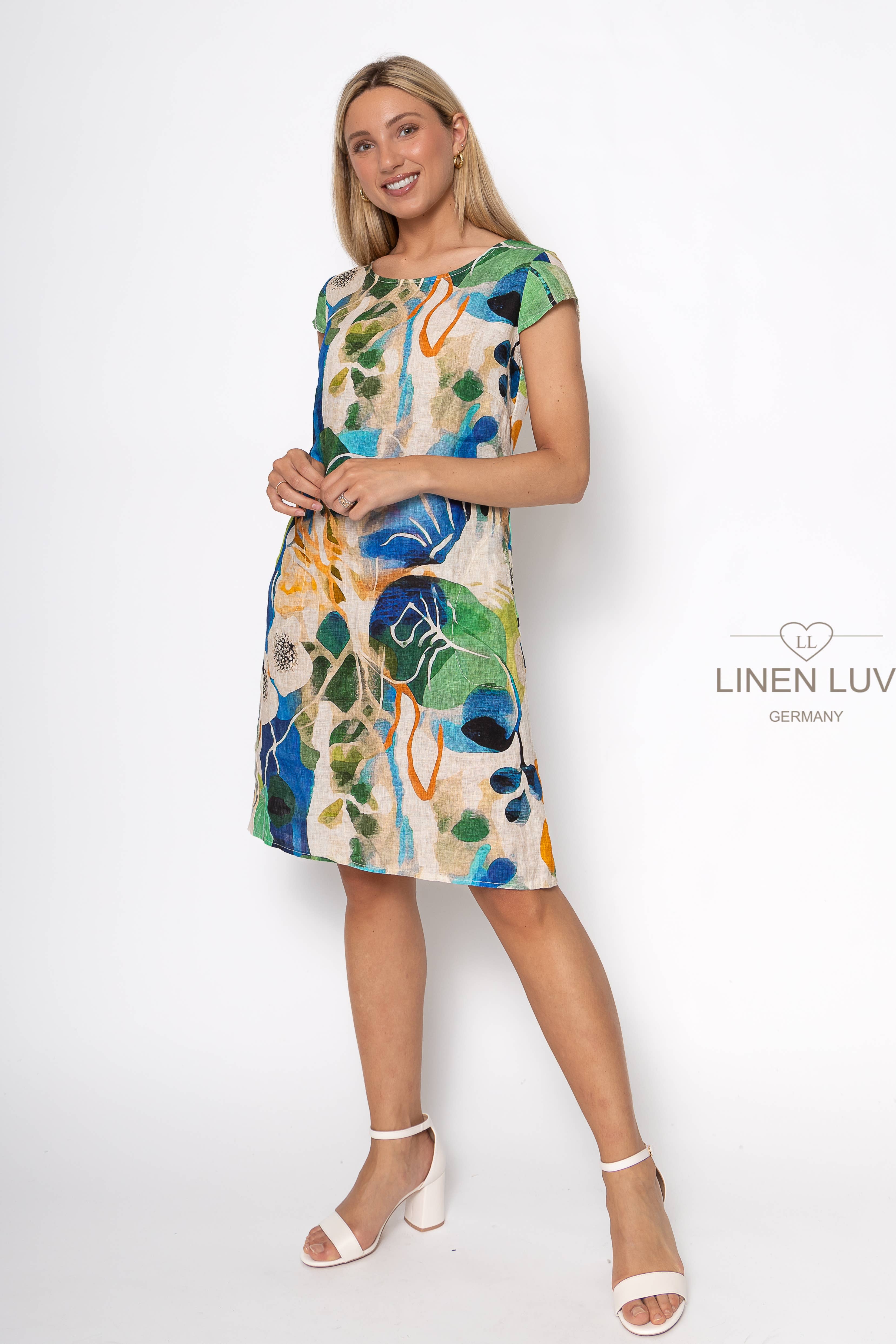 Real En stock-Vestido de lino francés Linen Luv (TP1631-128) de venta al por mayor en Faire