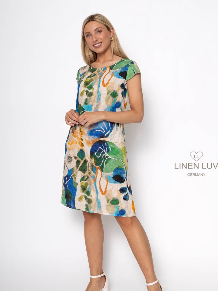 SS25 - Vestido de Lino Francés Linen Luv (TP1631-128) para venta al por mayor de LINEN LUV