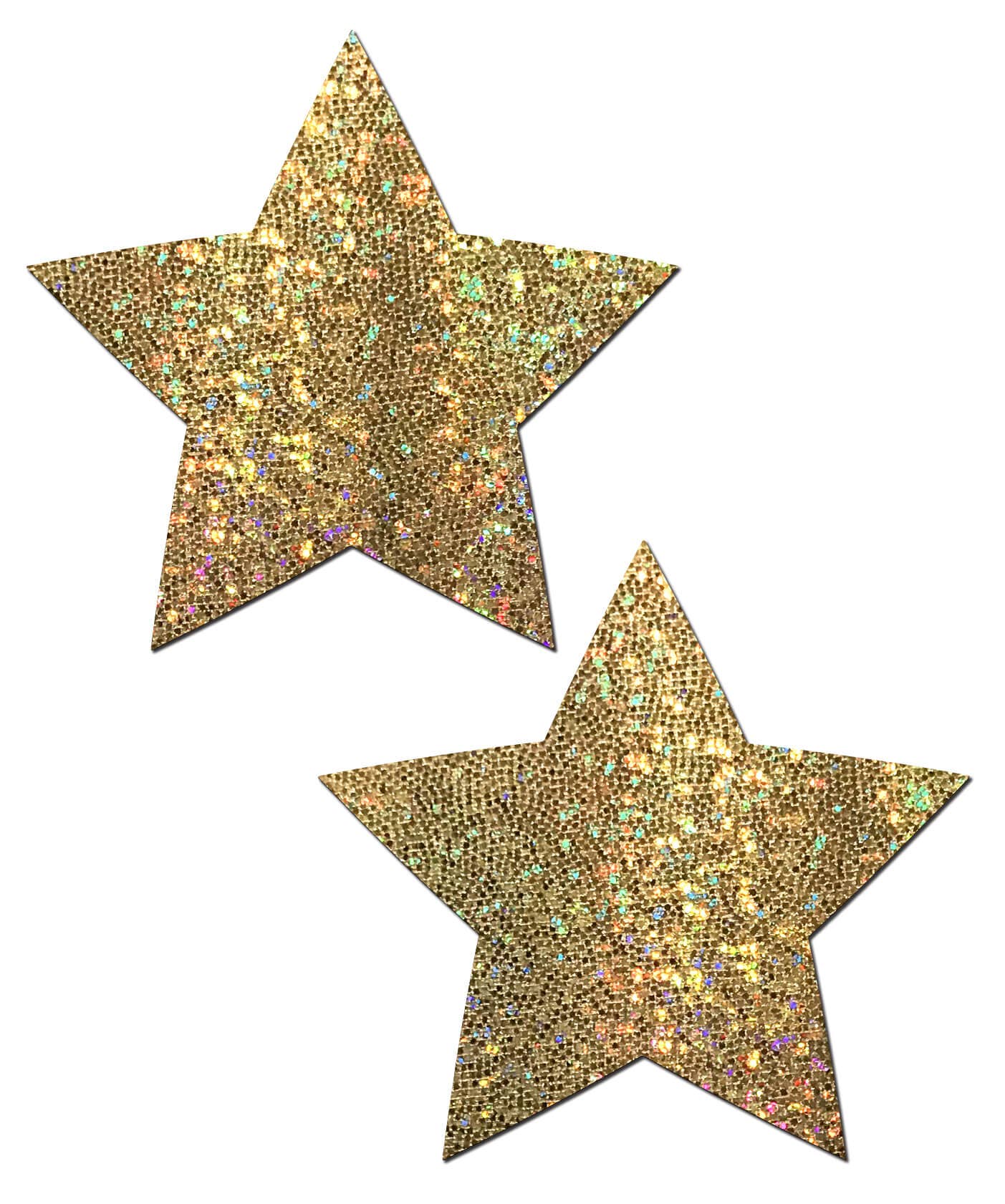 Pastease® – Großhandel Brustwarzenabdeckung – Damen – Star: Gold Glitter Stars Nippel Pasties von Pastease®