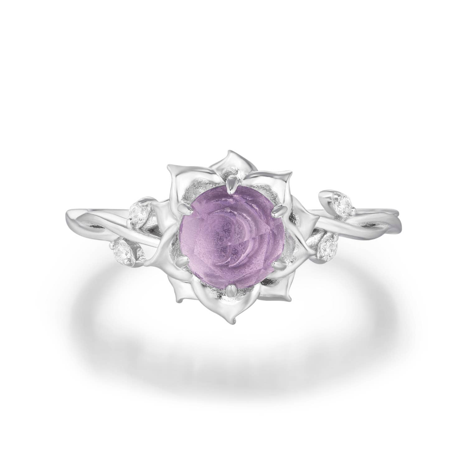 Azura Jewelry - Wholesale Multi-Stone Ring - Moonflower Amethyst Ring