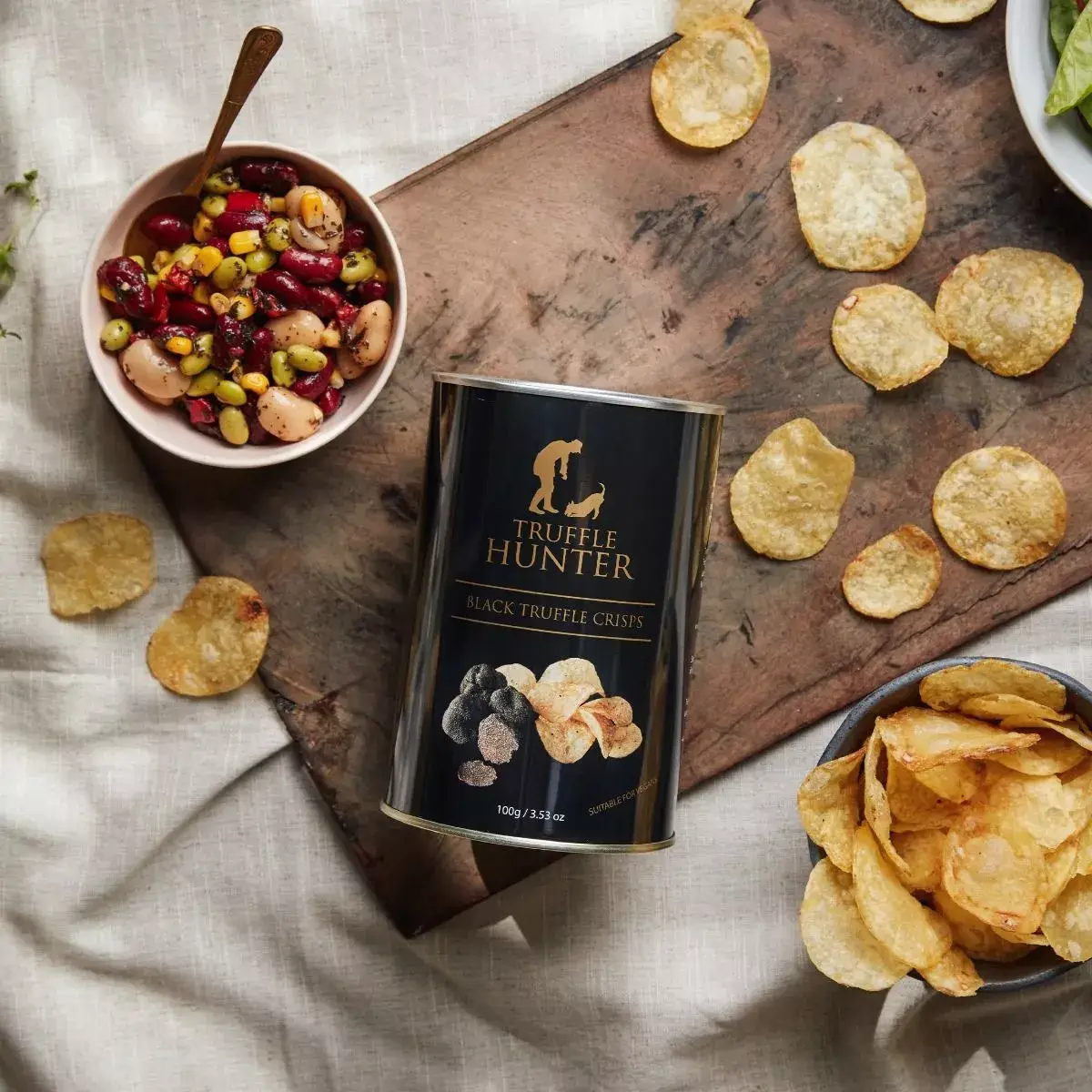 Savoury Imports Limited - Wholesale Chips - Black Truffle Crisps 100g Tin2
