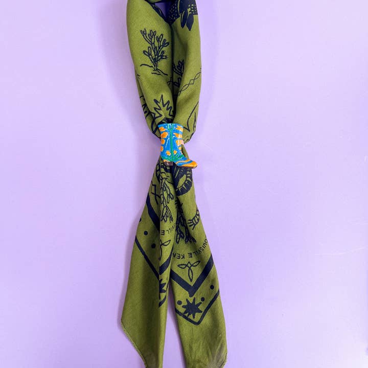 Velvet Outlaw - Wholesale Scarf Clip - Women's - Colorful Cowboy Boot Bandana Slide - Multiple Colors9