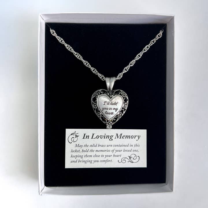 Abbey & CA Gift – wholesale Halsband med medaljong – Håll dig i himlen hjärtat medaljong