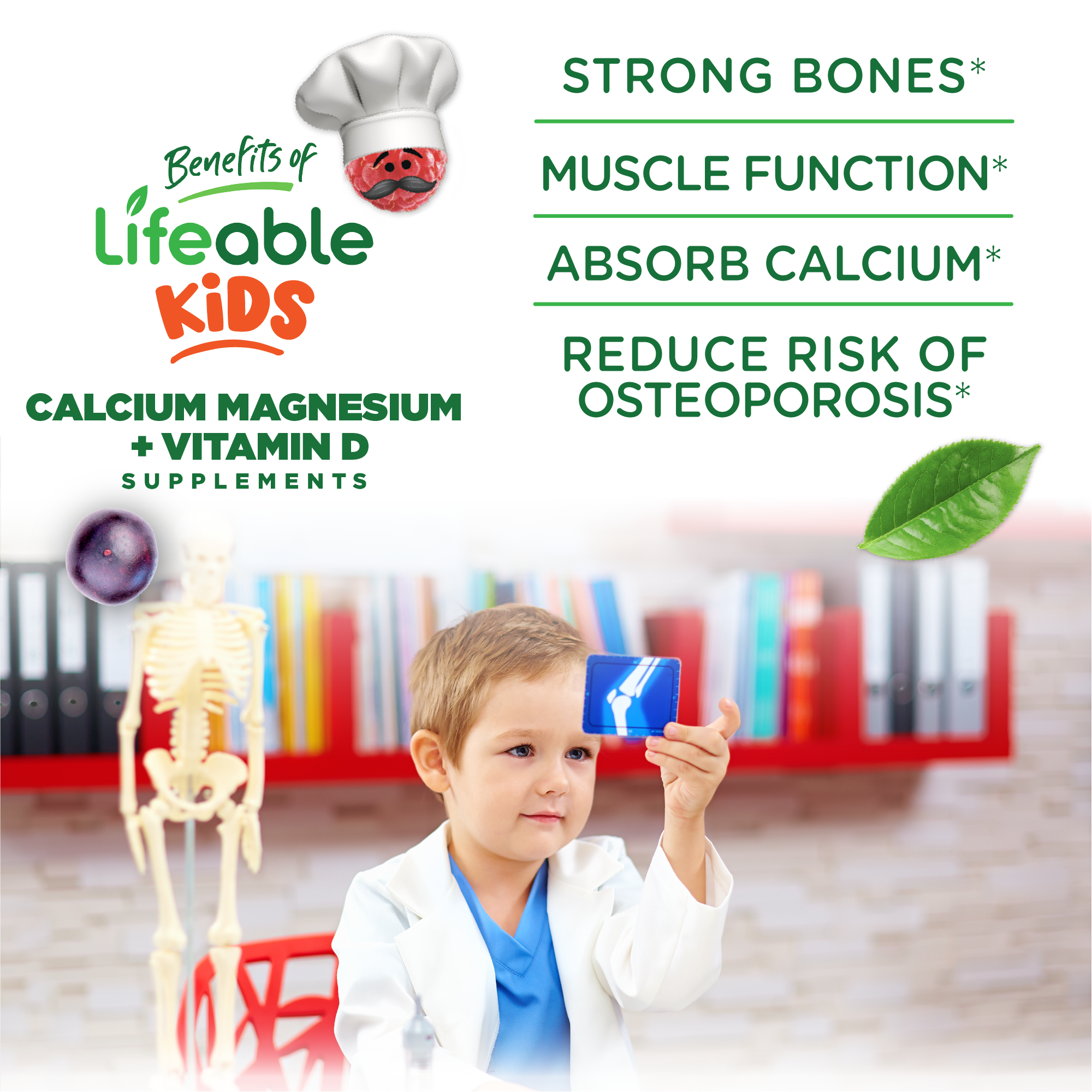 Lifeable – Engroshandel Kosttilskud og vitaminer – Lifeable - Børns Calcium Magnesium & Vitamin D Gummies, 90 stk.3