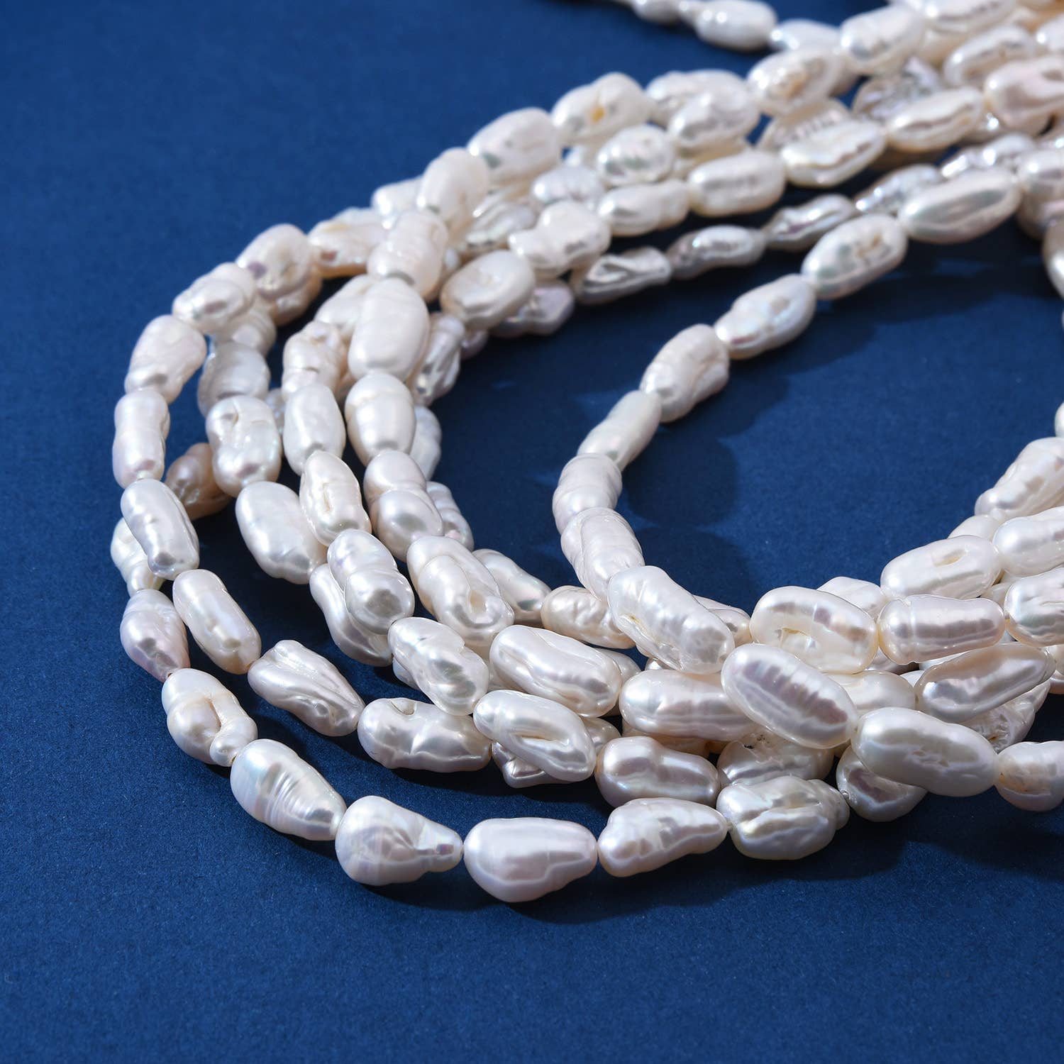 findings4uGem – wholesale Pärlband/Pärlhalsband – Naturliga vita keshipärlor i sötvattensfärg, FWP0086