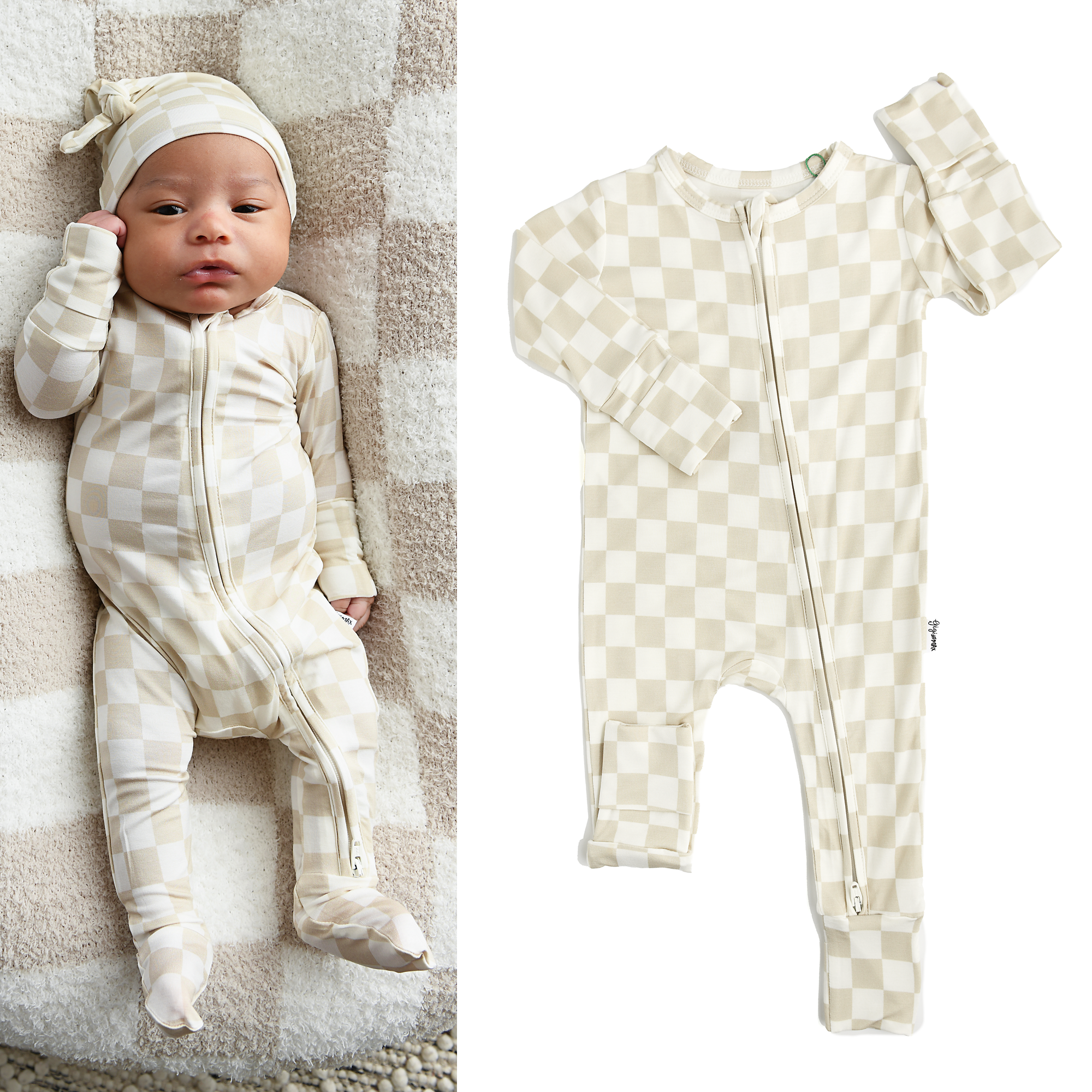 Gigi and Max - Wholesale Sleepsuit - Baby - Oakley Zip Bamboo Baby Pajama Sleepies Little Baby 1