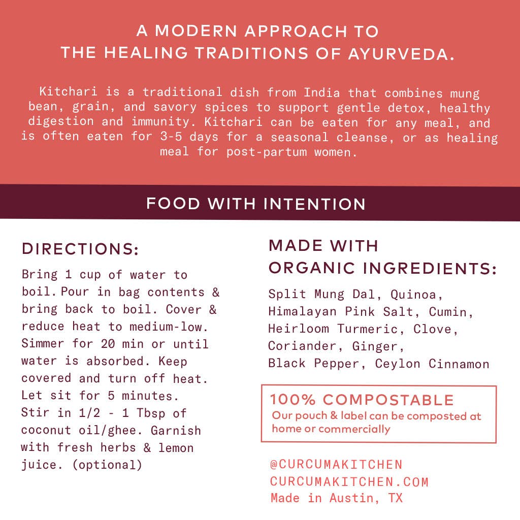 Curcuma Kitchen - Wholesale Dried Spice Mix - Kitchari Meal Packet1