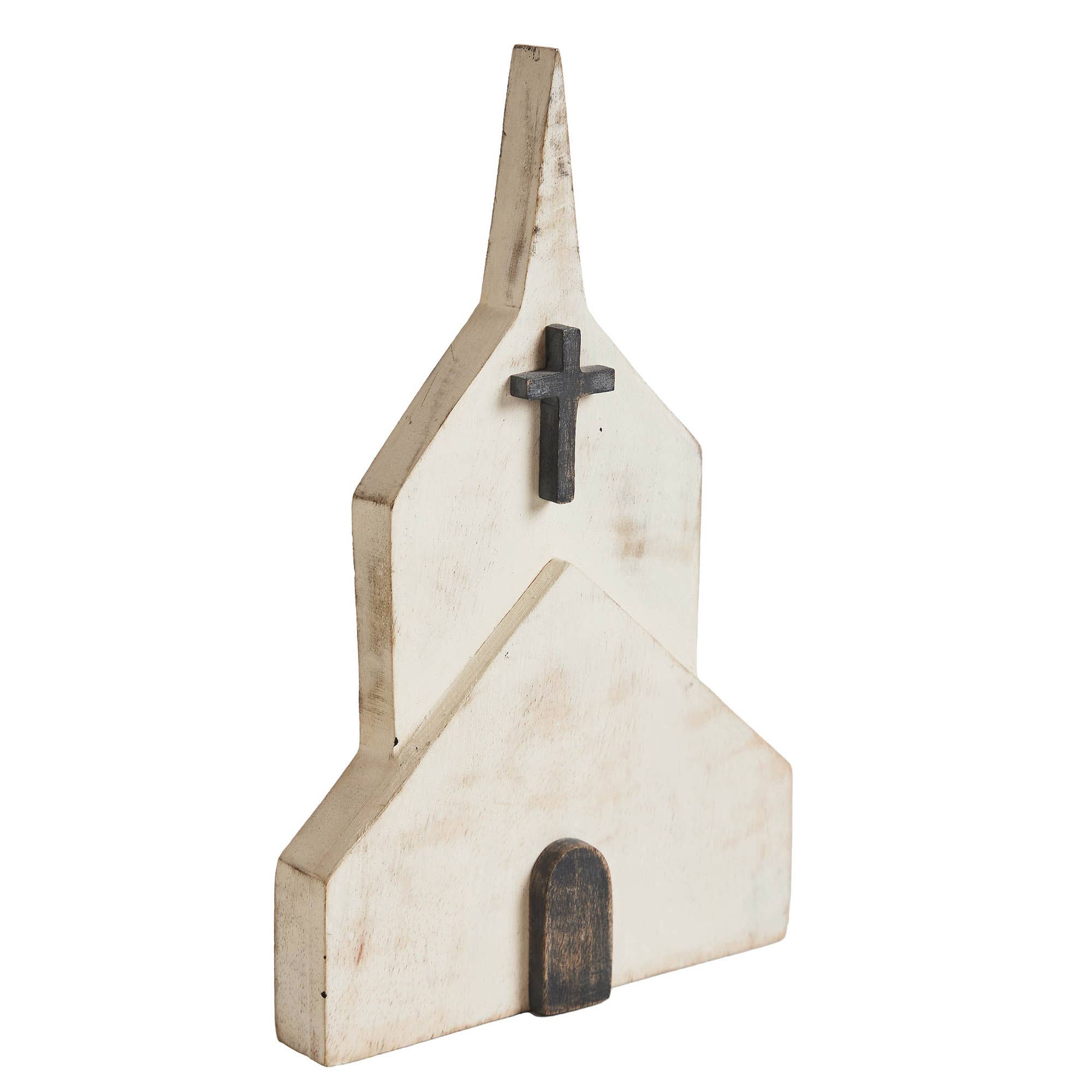 VHC Brands - Wholesale Decorative Tabletop Object - Wooden Block Church 10x6x13