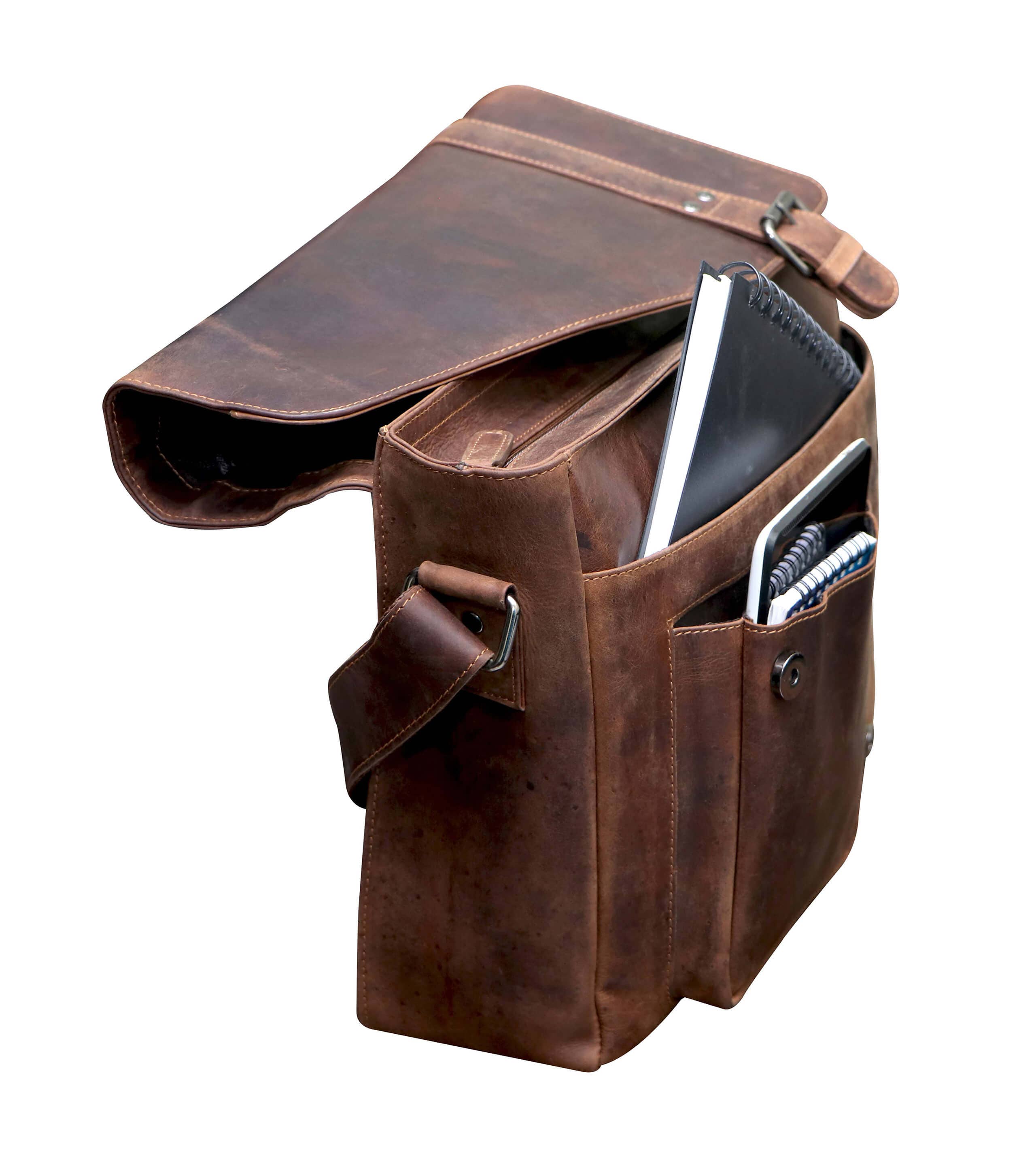 Greenwood – wholesale Kurirväska – Unisex – Greenwood Dexter läderväska för män och kvinnor, passar 14-tums laptop14