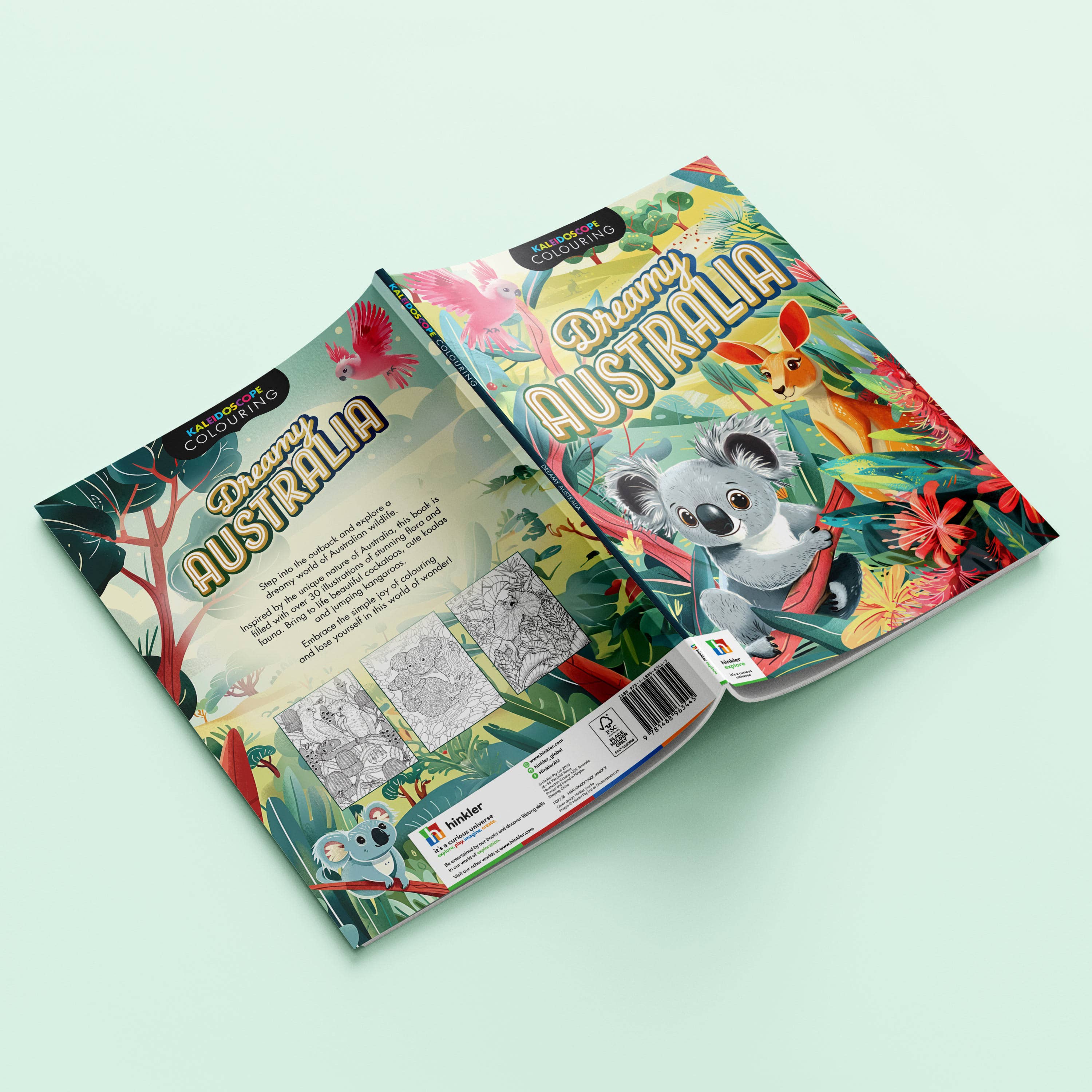 Hinkler Australia - Wholesale Coloring & Activity Book - Kids & Baby - Kaleidoscope Colouring Dreamy Australia2