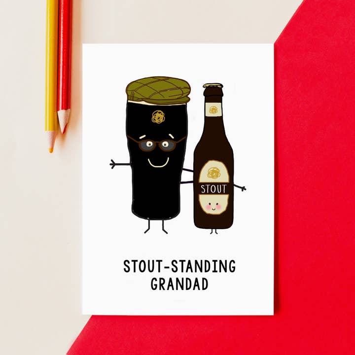 'Stoutstanding Grandad' Funny Card for Grandad for wholesale by Of Life & Lemons