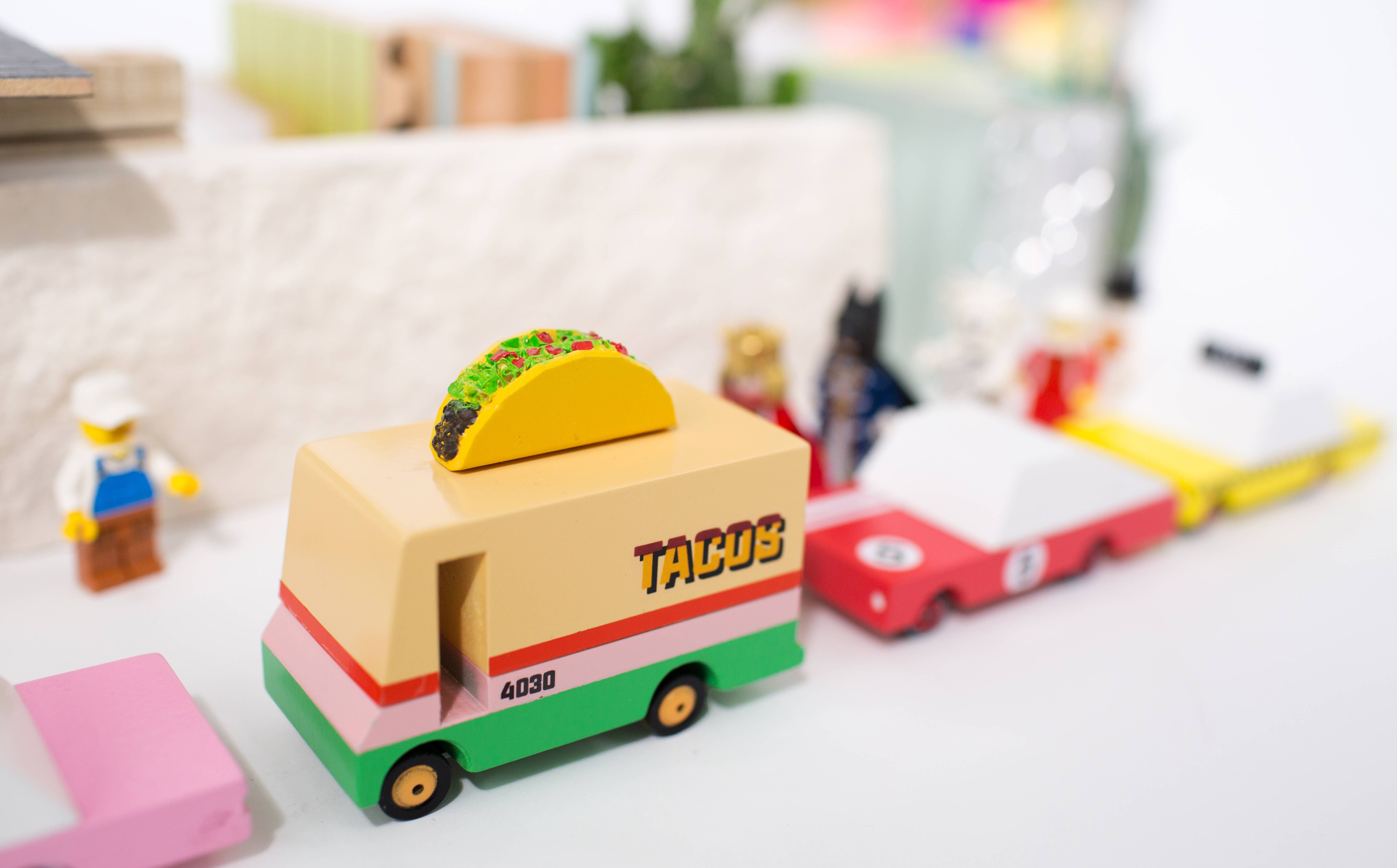 Little Concepts Distribution Ltd - Wholesale Toy Car/Truck - Kids - Candyvan - Taco Van - Wooden Diecast Toy Car Candylab3