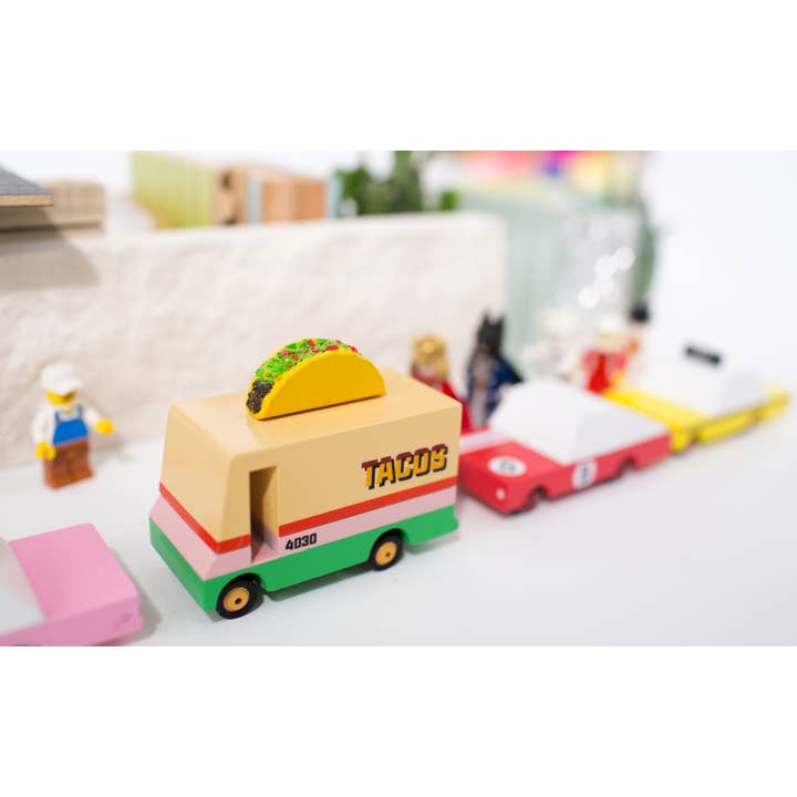 Little Concepts Distribution Ltd - Wholesale Toy Car/Truck - Kids - Candyvan - Taco Van - Wooden Diecast Toy Car Candylab3