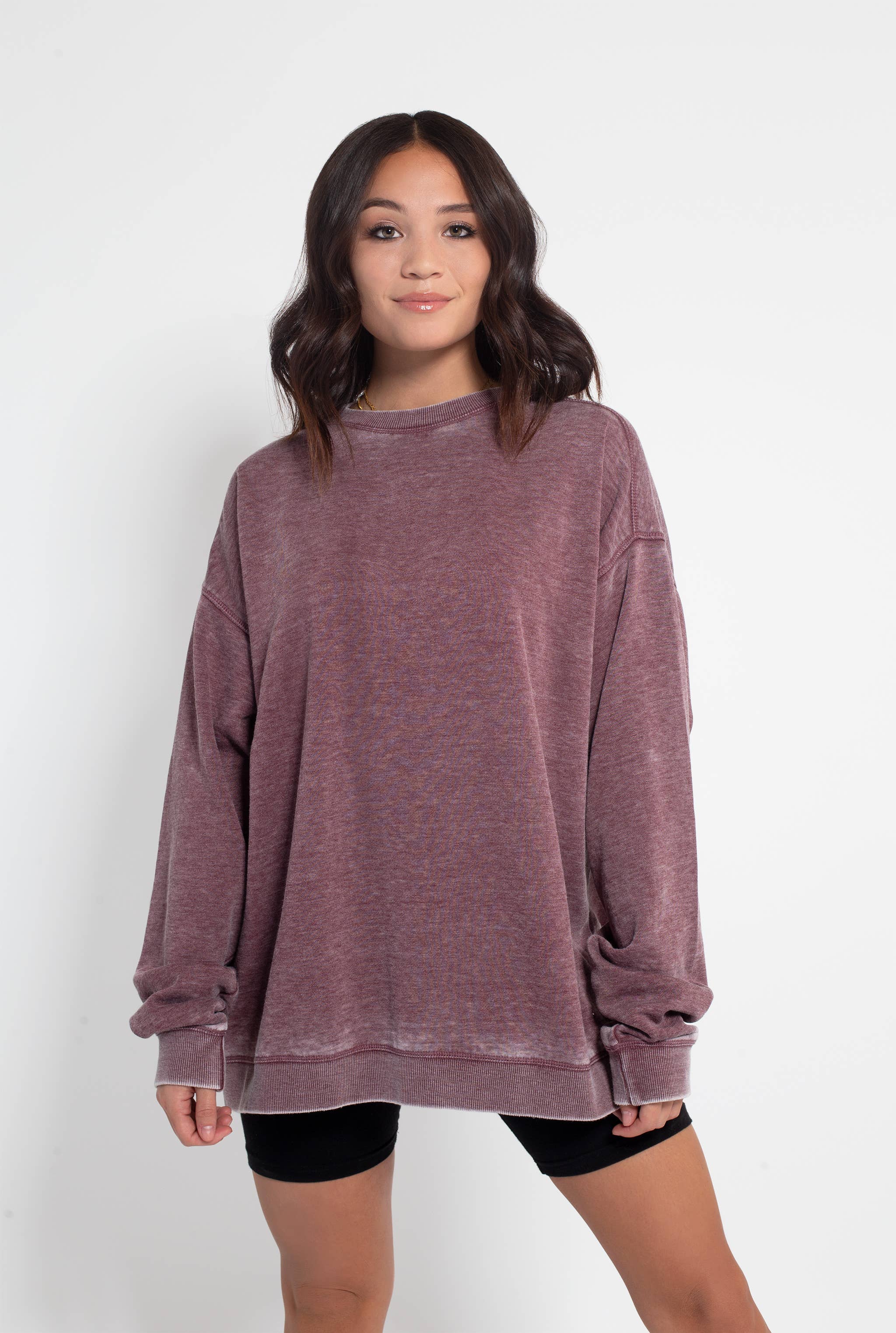 chicka-d - Wholesale Sweatshirt - Dames - Burnout Crewneck Pullover in alle kleuren0