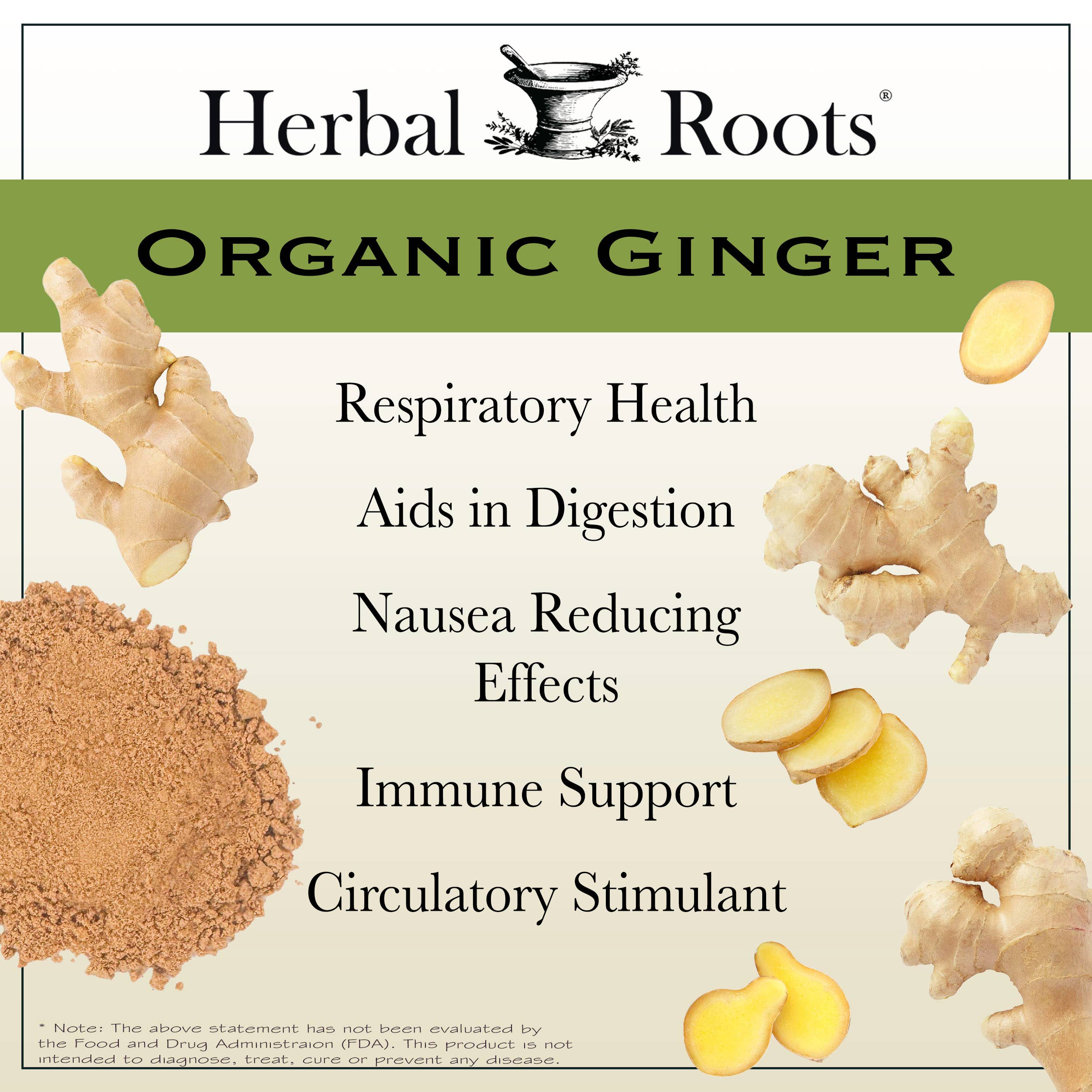 Herbal Roots – wholesale Oral supplement/vitamin – Herbal Roots Organic Ginger Root Capsules5