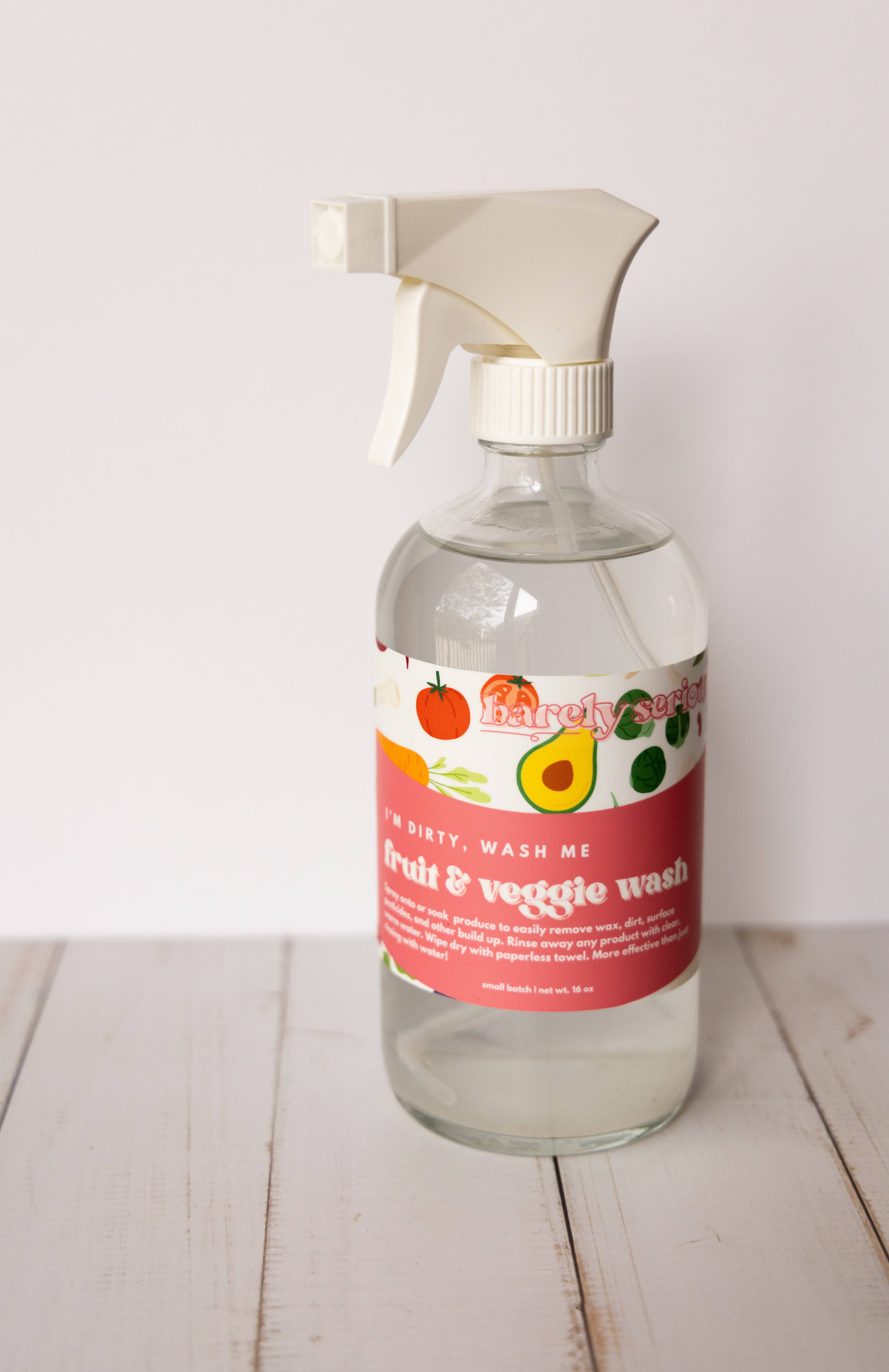Barely Serious - Vente Spray de nettoyage multi-usage - Lavage aux fruits et légumes3