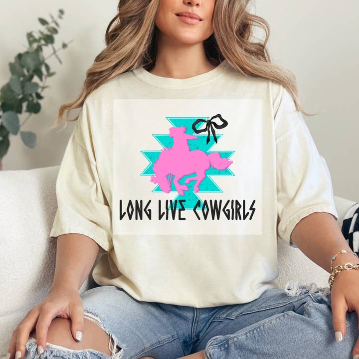 Længe leve Cowgirls DTF OVERFØRSEL for engroshandel hos Faith Forward Transfers