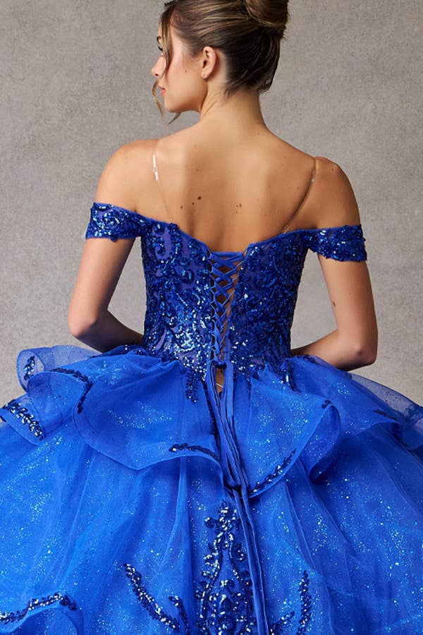 Babyfox Apparel - Wholesale Gown - Women's - Off Shoulder Sweetheart Embellished Quinceanera Ball Gown4