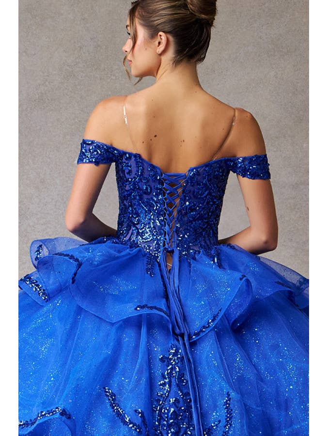 Babyfox Apparel - Wholesale Gown - Women's - Off Shoulder Sweetheart Embellished Quinceanera Ball Gown4