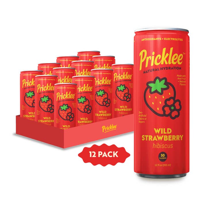 Pricklee Natural Hydration - Wild Strawberry (12-pack) for wholesale by Pricklee Natural Hydration