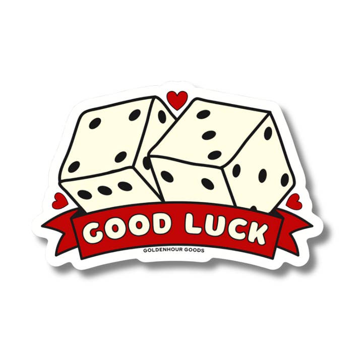 STICKER - GOOD LUCK for wholesale by Goldenhour Goods