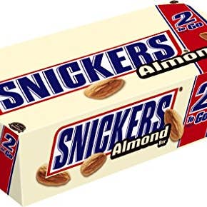 Shop The King - Wholesale Chocolate Bar - SNICKERS Almond Sharing Size Chocolate Candy Bars 3.23-Ounce Bar 24-Count Box