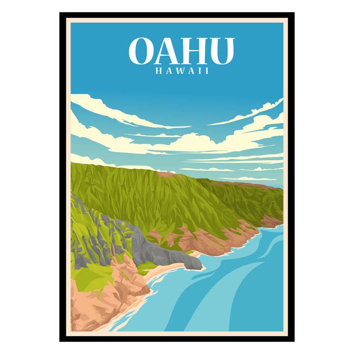 Oahu Hawaii USA Poster for wholesale by Places of Art