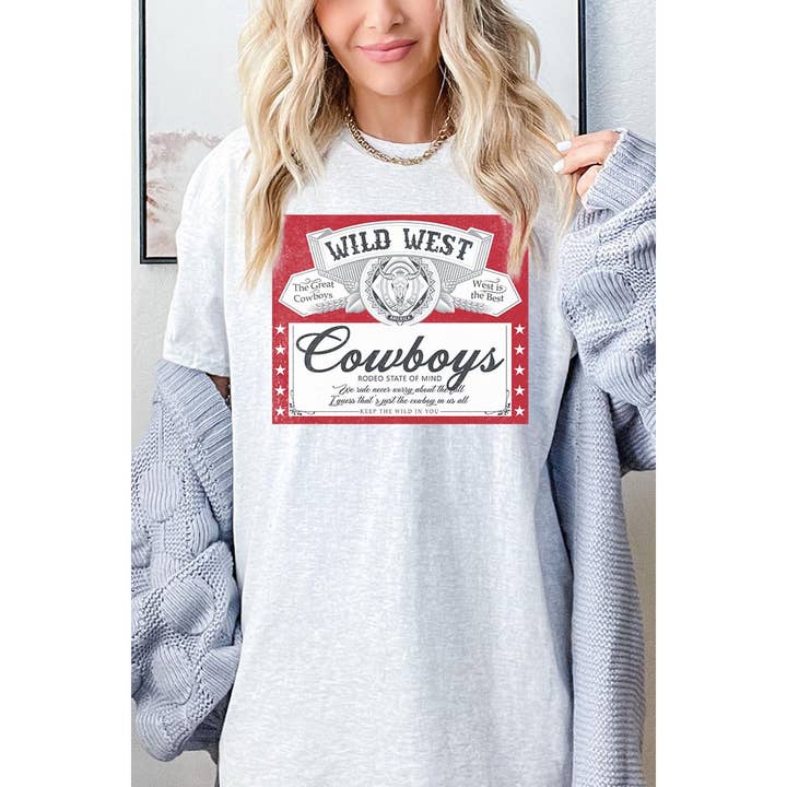 COLORBEAR - Wholesale T-Shirt (Graphic) - Women's - Wild West Cowboys Graphic Heavyweight T Shirts