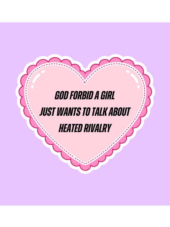 God Forbid A Girl Heated Rivalry Sticker for wholesale by Shadows of Sunshine