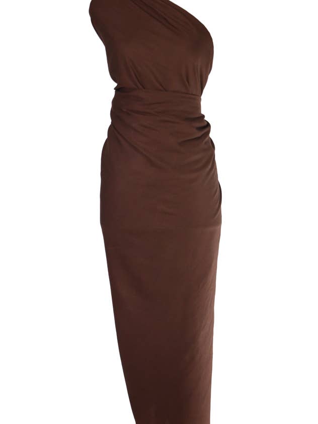 Solider Sarong in Übergröße in Top-Qualität in Braun - Fransenlos für den Großhandel von 1 World Sarongs