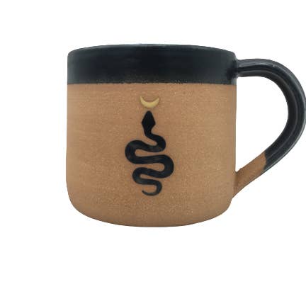 Ruby Farms Pottery - Wholesale Coffee Mug - Snake & Moon Wheel Thrown Mug0
