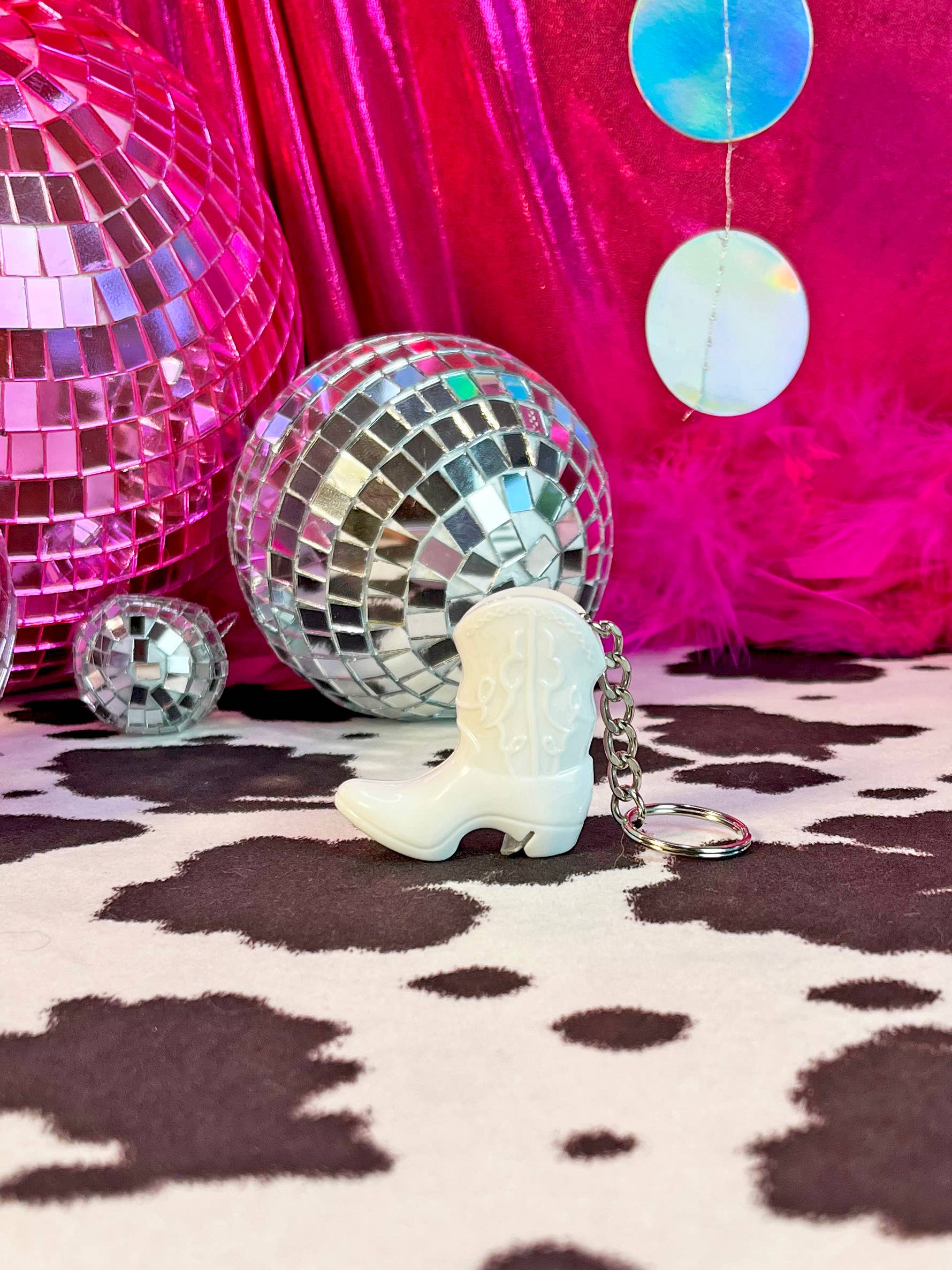 A Shop of Things - Wholesale Keychain – Women's - Boot Bottle Opener Keychain- White