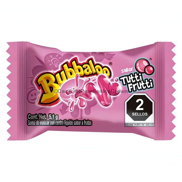 Carnival Candies & Ice Cream Inc. - Wholesale Chewing Gum - Bubbaloo Tutti Frutti Chewing Gum (47 Count) Mexican Candy
