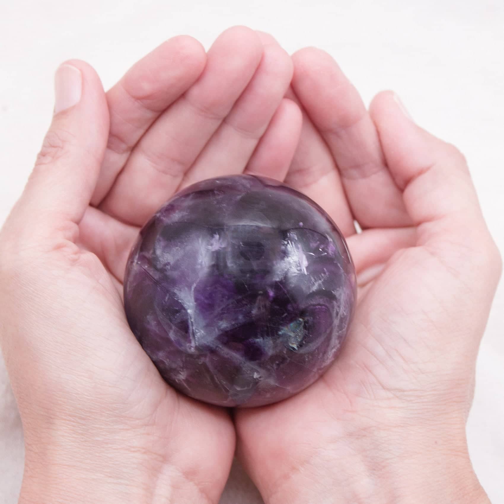 Tiny Rituals - Wholesale Spiritual Stone/Crystal - Rare Rainbow Fluorite Spheres - AAA Premium Quality107