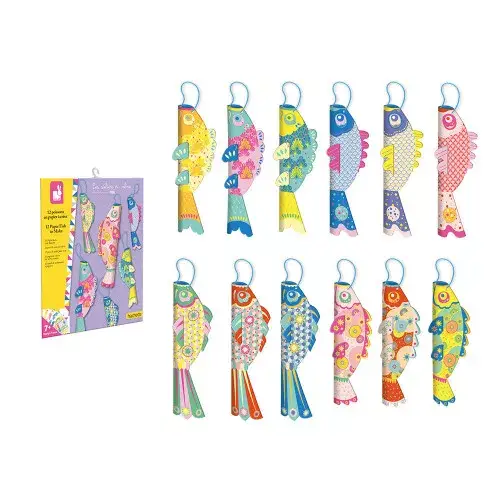 Juratoys – wholesale DIY craft kit – Child – 12 Paper Fish To Make3